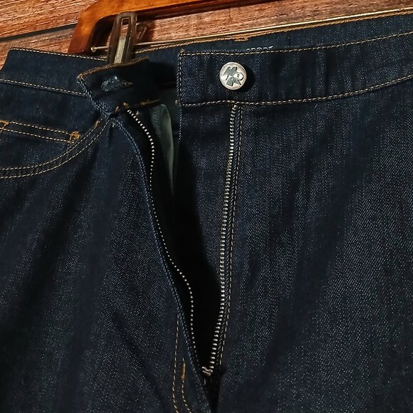 Marina Rinaldi Sport Jeans Size 25 US 16 Dark Wash Indigo Mid Rise Wide Leg - Picture 6 of 10